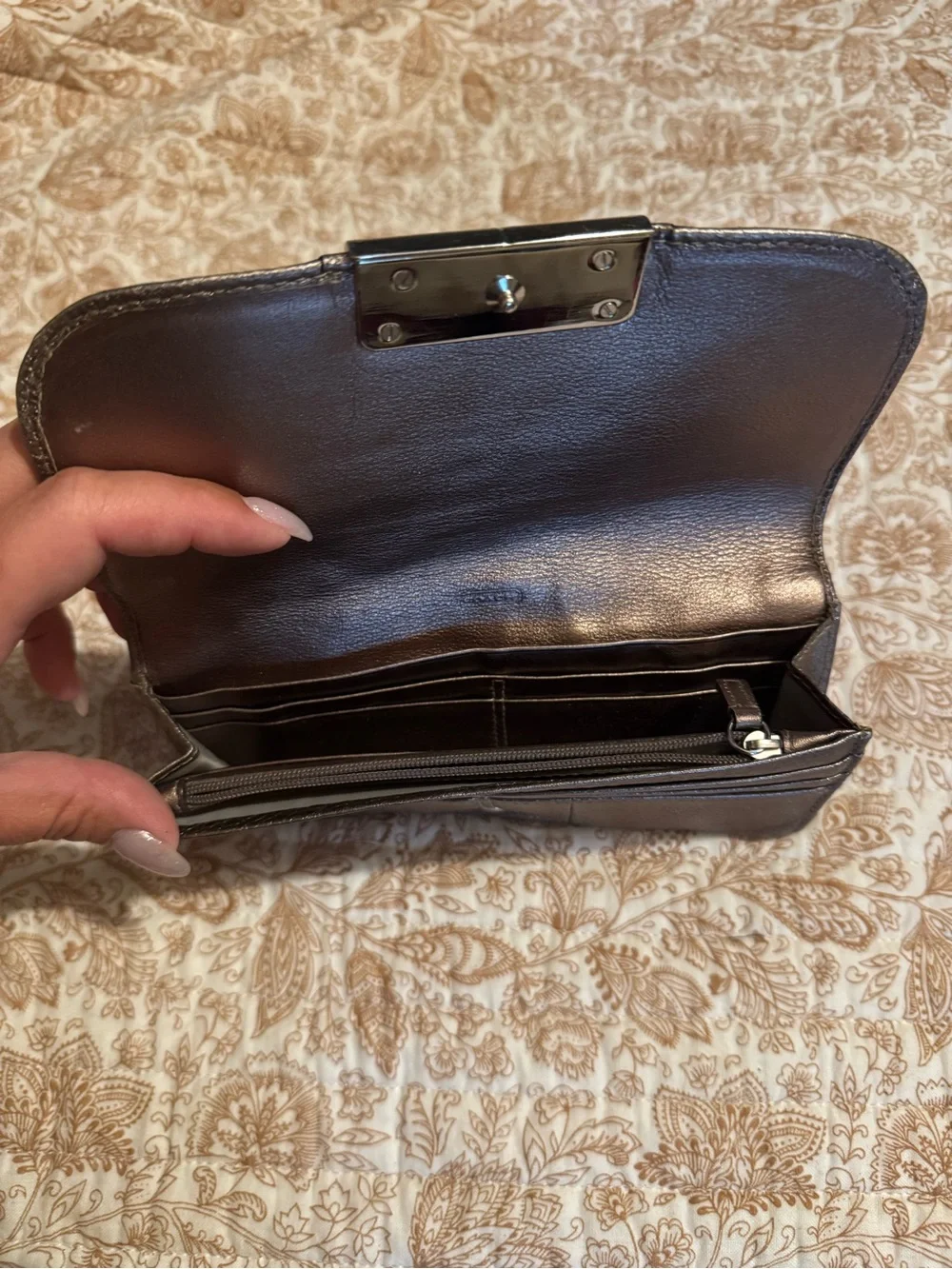 Coach leather clutch